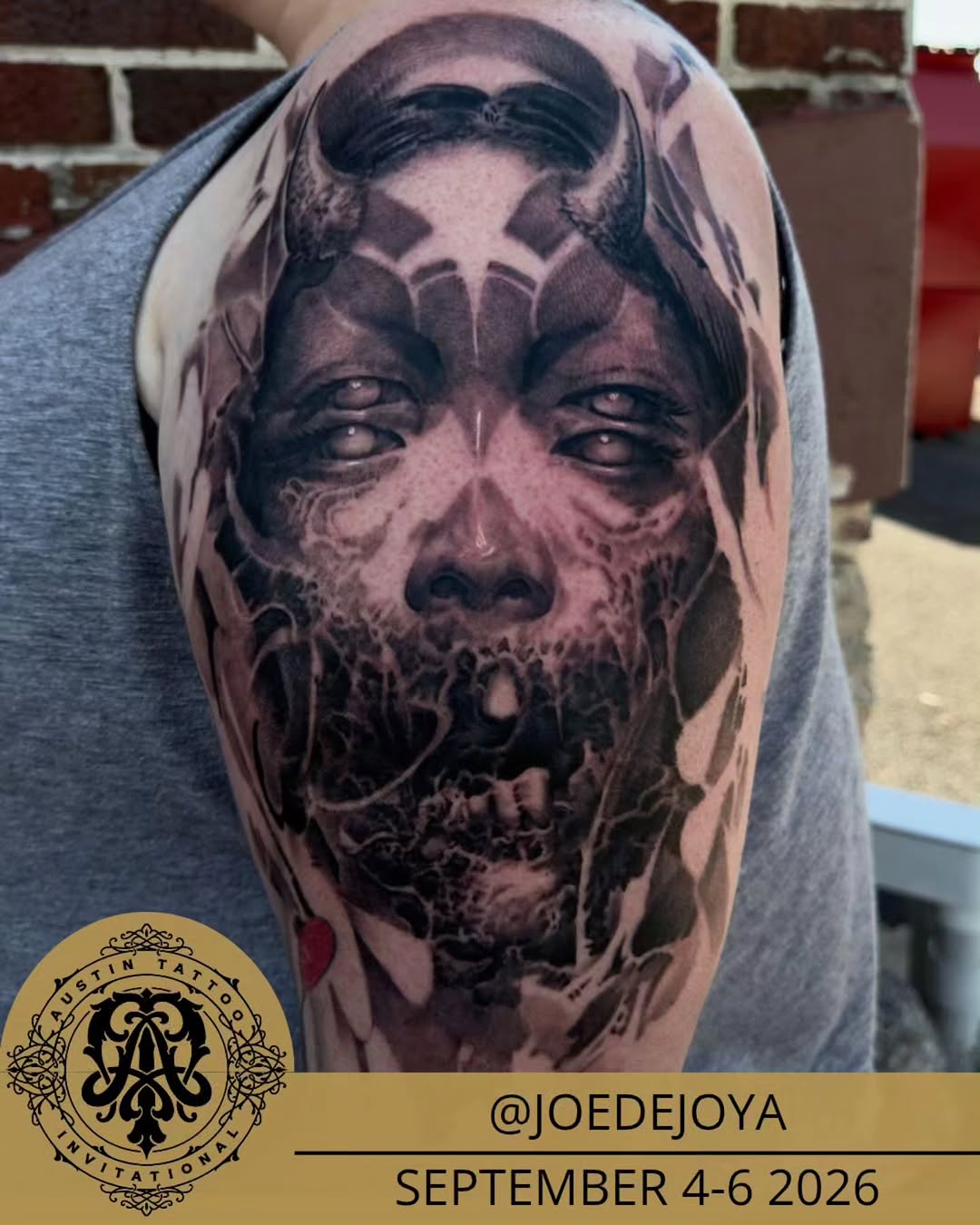Tattoo by @joedejoya — dark_realism, black_and_grey