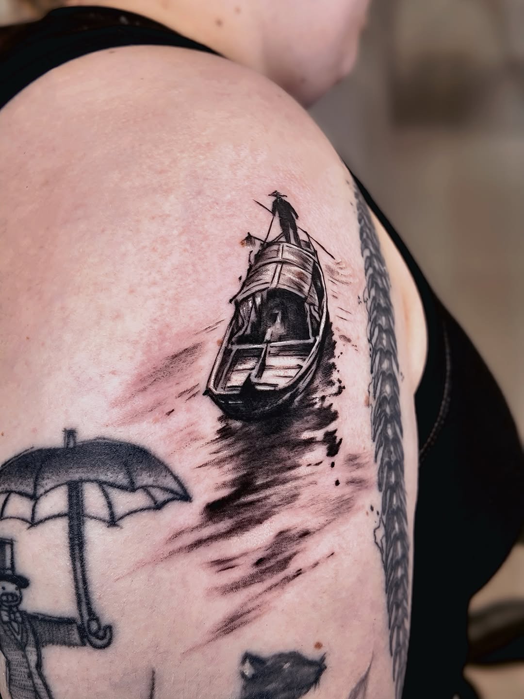 Tattoo by @junsinkmontreal โ black_and_grey, illustrative