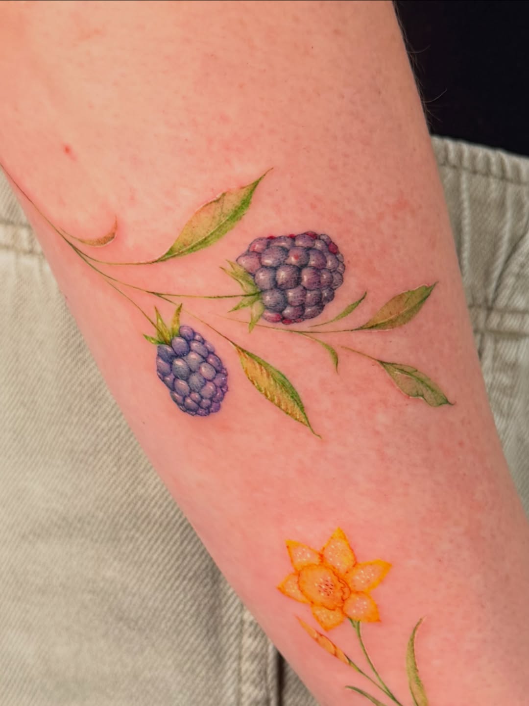 Tattoo by @sobi.tattoos — watercolor, realism