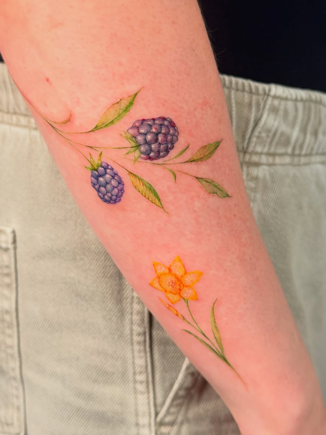 Tattoo by @sobi.tattoos — realism, watercolor