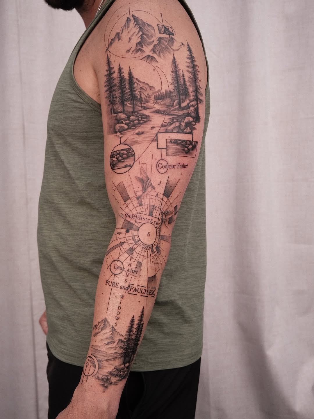 Tattoo by @houstontattooartist_goldenk โ realism, black_and_grey