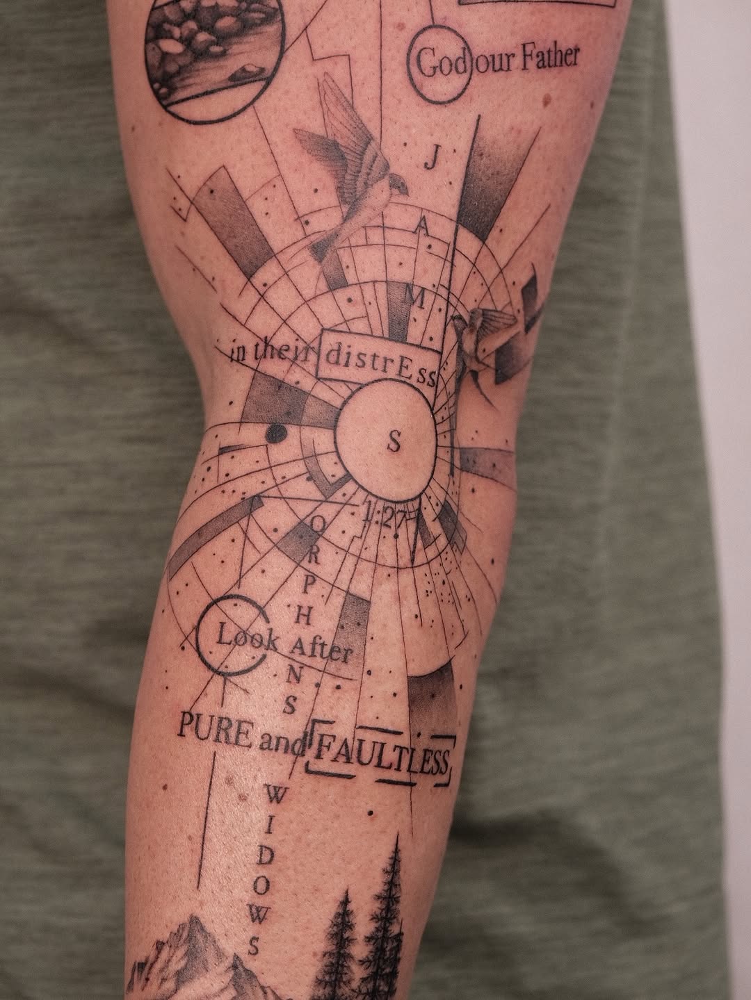 Tattoo by @houstontattooartist_goldenk โ black_and_grey, lettering_script