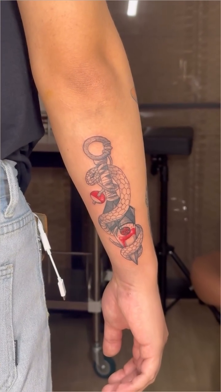 Tattoo by @11j.tatt — fine_line, black_and_grey