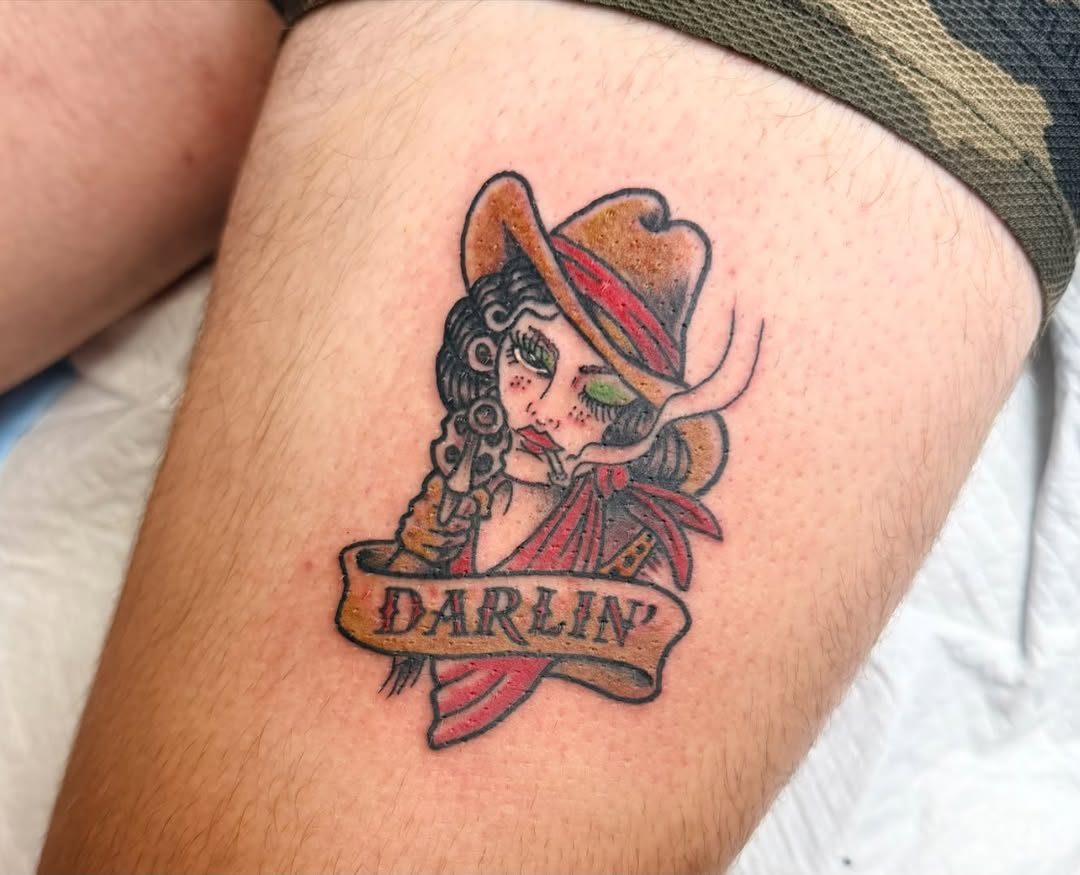 Tattoo by @catfishjimmytattoos — american_traditional, lettering_script