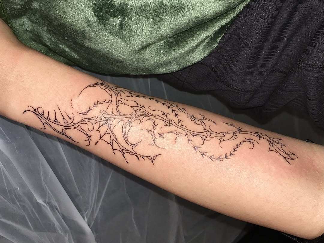 Tattoo by @nekult_tt — fine_line, ornamental