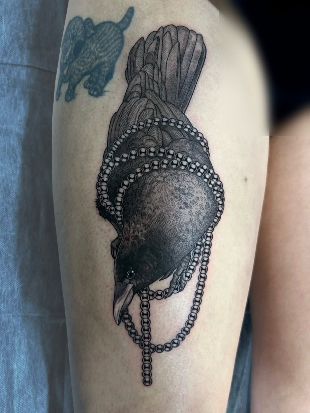 Tattoo by @hayleybayleytattoos โ realism, black_and_grey