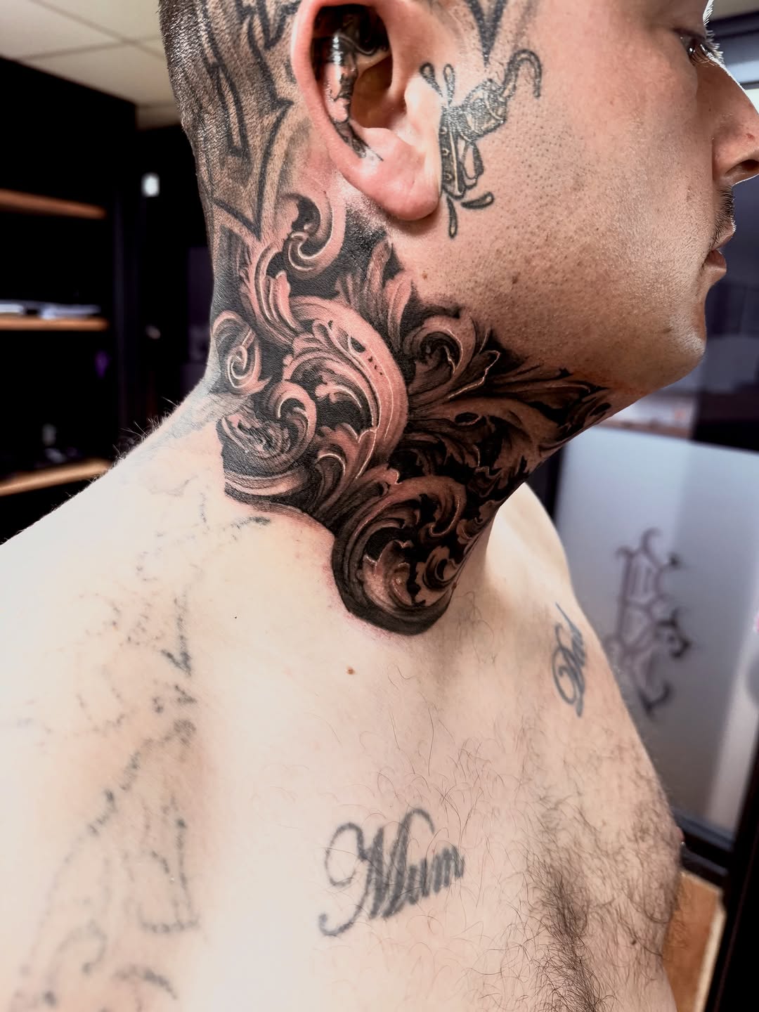 Tattoo by @blackchow_tattoos — black_and_grey, ornamental