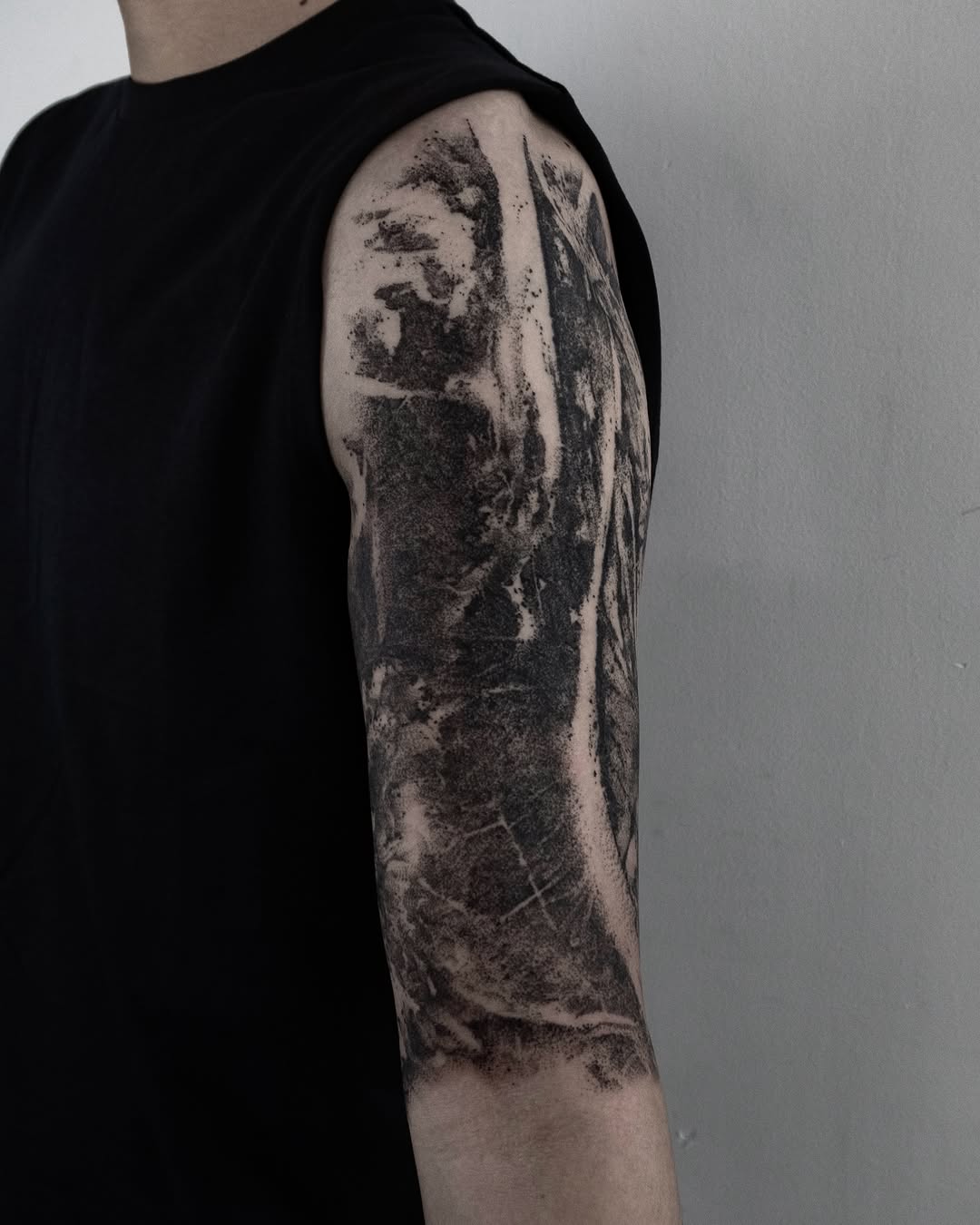 Tattoo by @9ti_________ — blackwork, dotwork