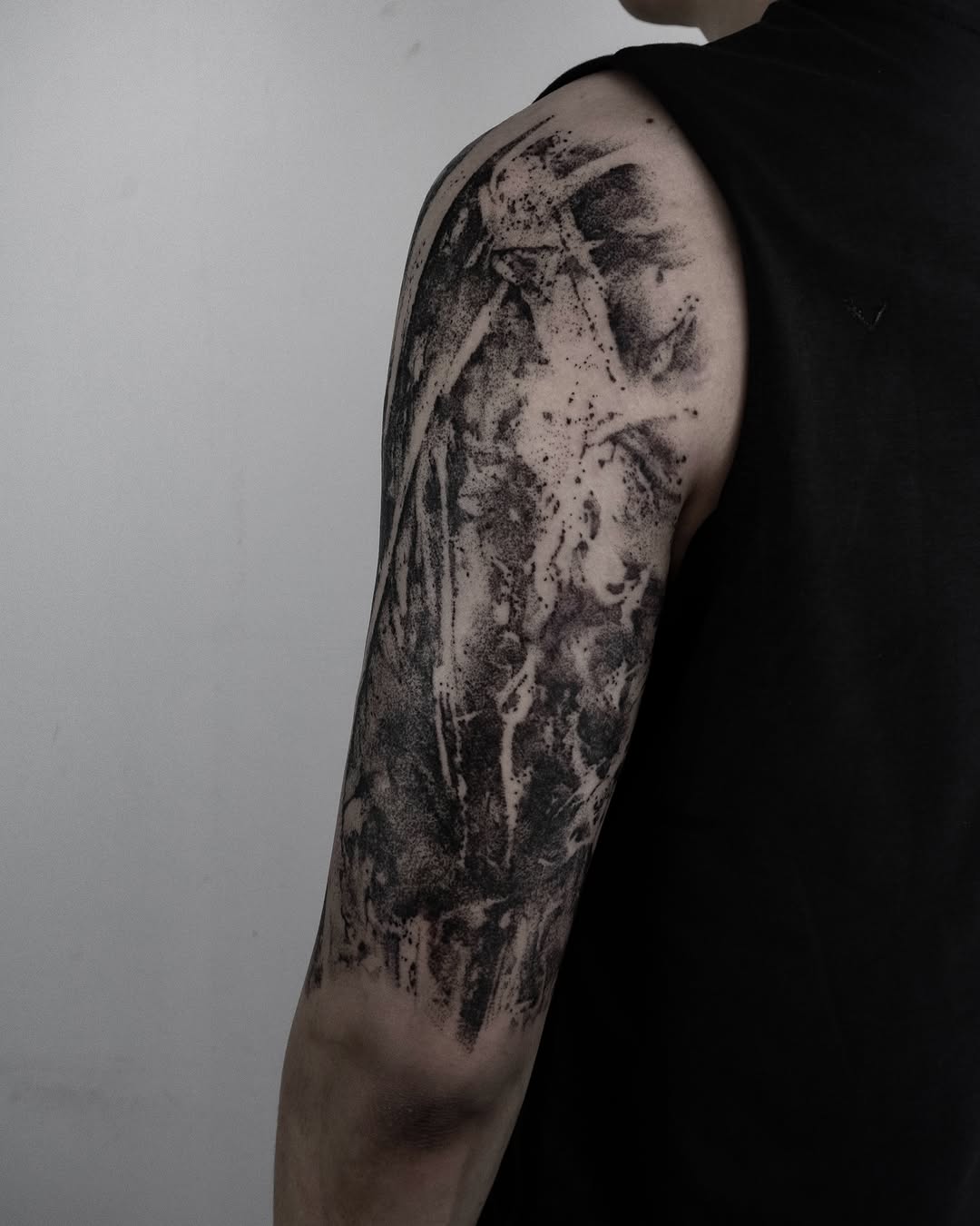 Tattoo by @9ti_________ — blackwork, dotwork