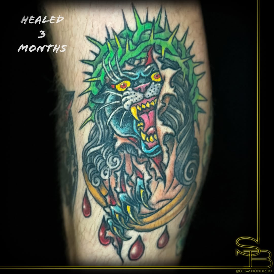Tattoo by @strangebreu — american_traditional, neo_traditional