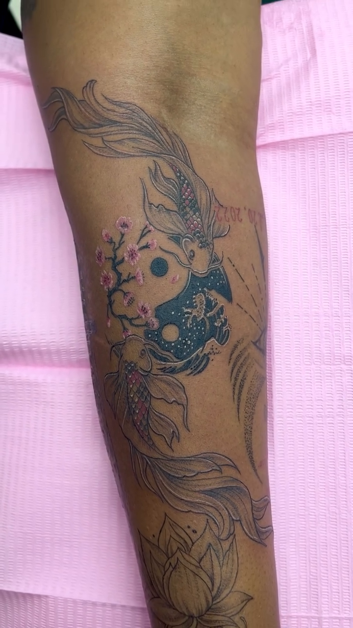 Tattoo by @inknpaint.society โ japanese_irezumi, black_and_grey