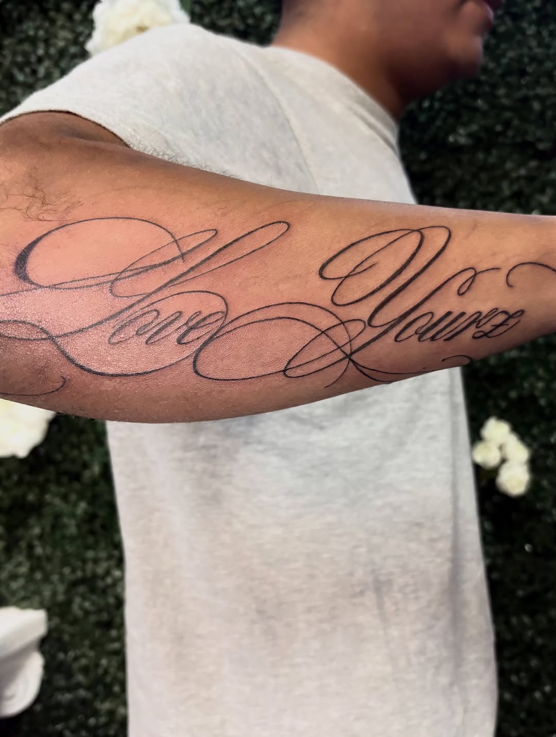 Tattoo by @andyrz_inkzzz — lettering_script, fine_line