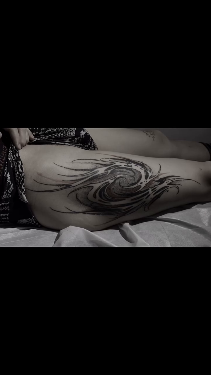 Tattoo by @blacklagoon___ — blackwork, geometric