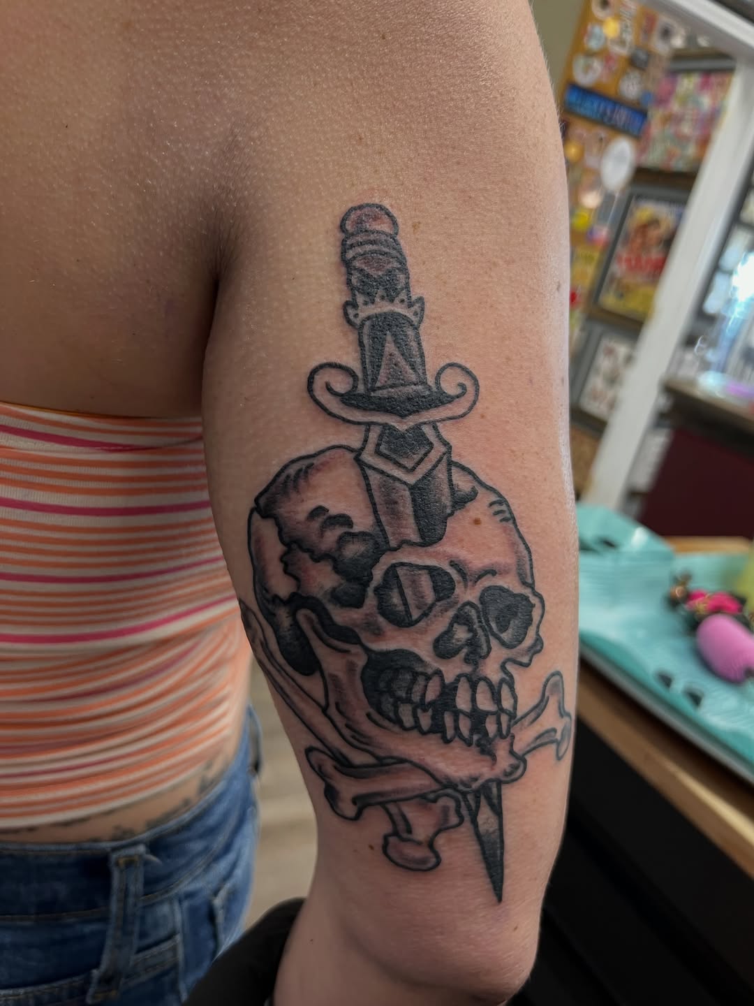 Tattoo by @geaux_catfish — american_traditional, black_and_grey
