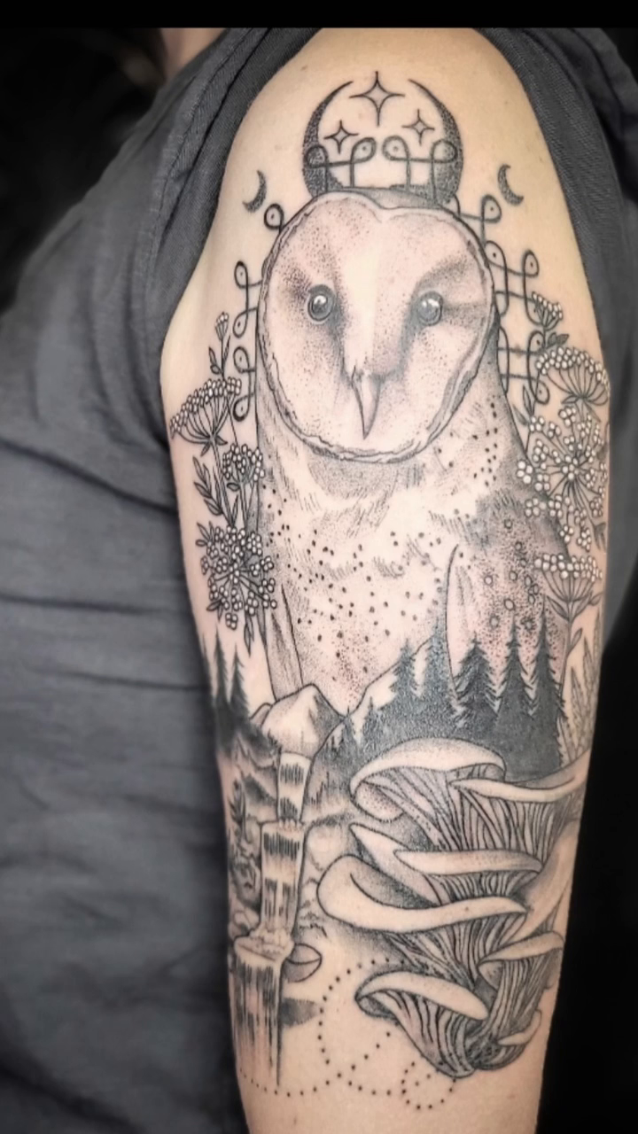 Tattoo by @myinklady — fine_line, black_and_grey
