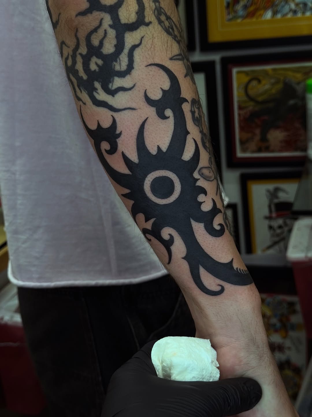 Tattoo by @benkarnofsky โ tribal, blackwork