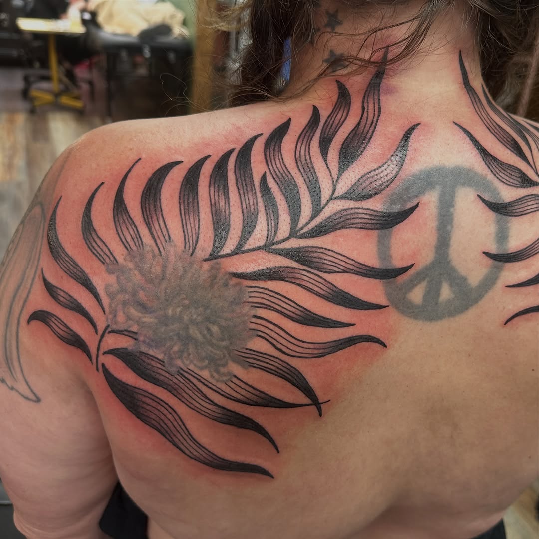 Tattoo by @shaila_roach — black_and_grey, fine_line