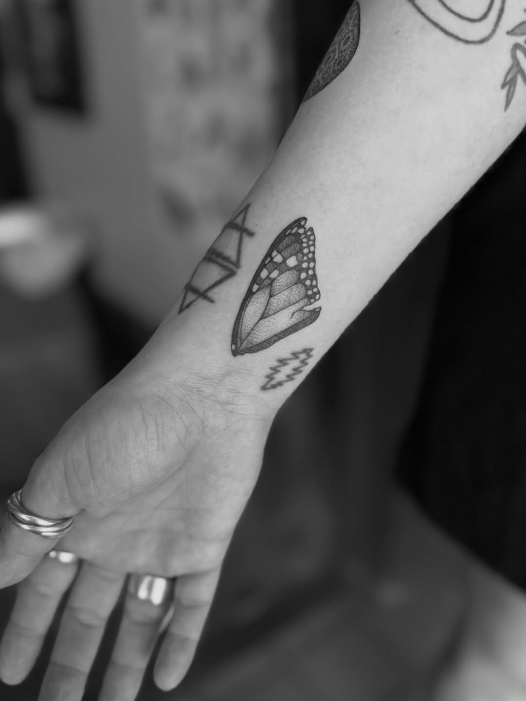 Tattoo by @alexbrooke — fine_line, dotwork