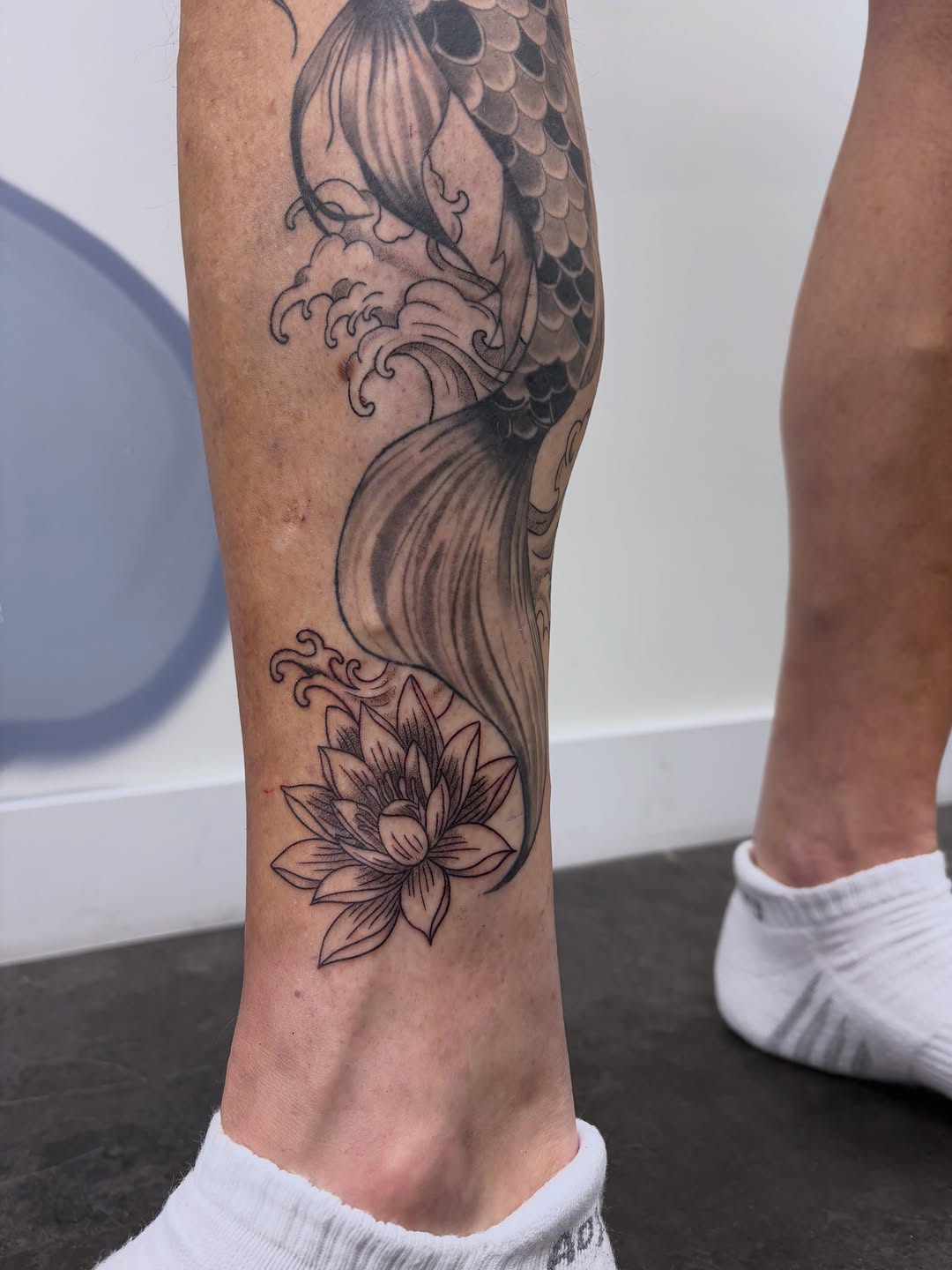 Tattoo by @lifeisajjtattoo_ — japanese_irezumi, black_and_grey