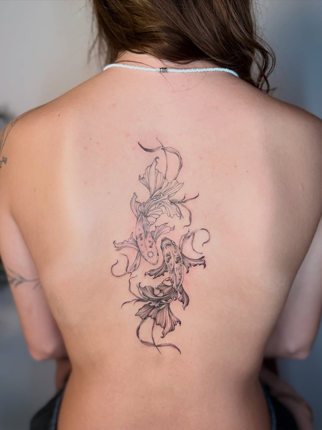 Tattoo by @jovanjanelle.tattoo โ fine_line, black_and_grey