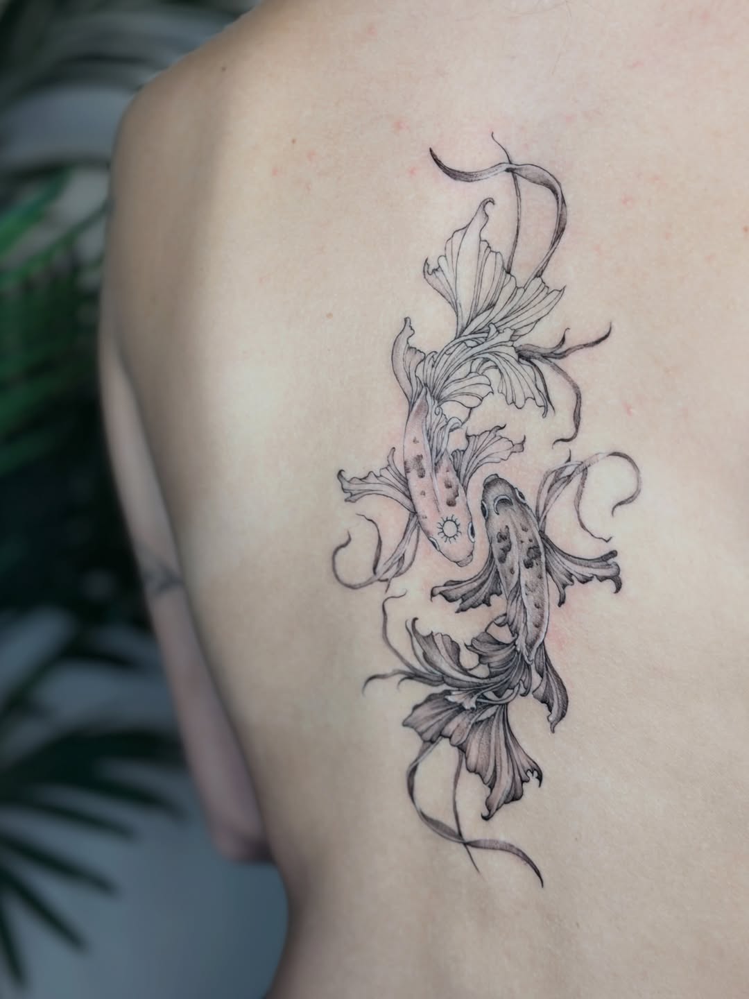 Tattoo by @jovanjanelle.tattoo โ fine_line, black_and_grey