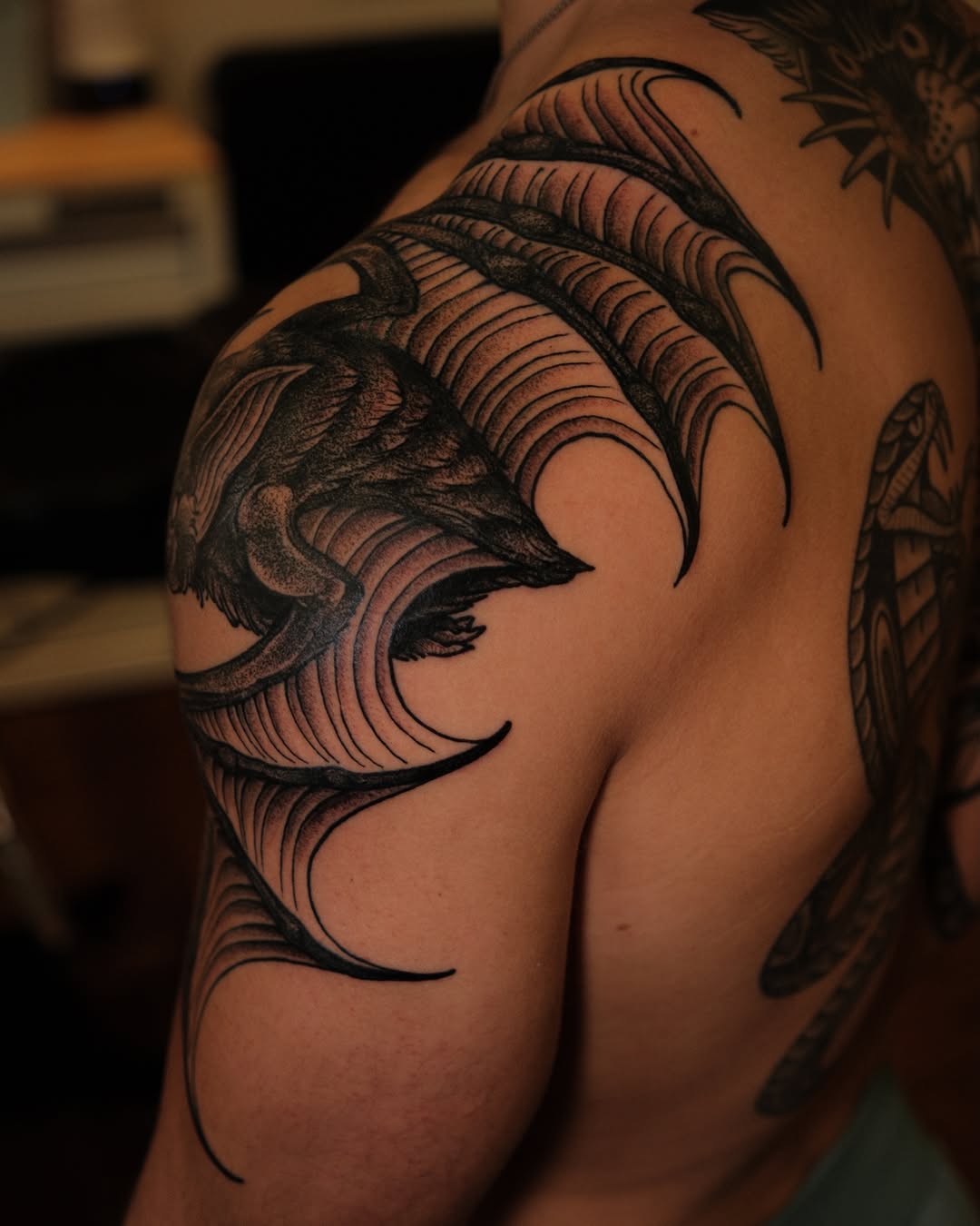 Tattoo by @davidbruehl — black_and_grey, realism