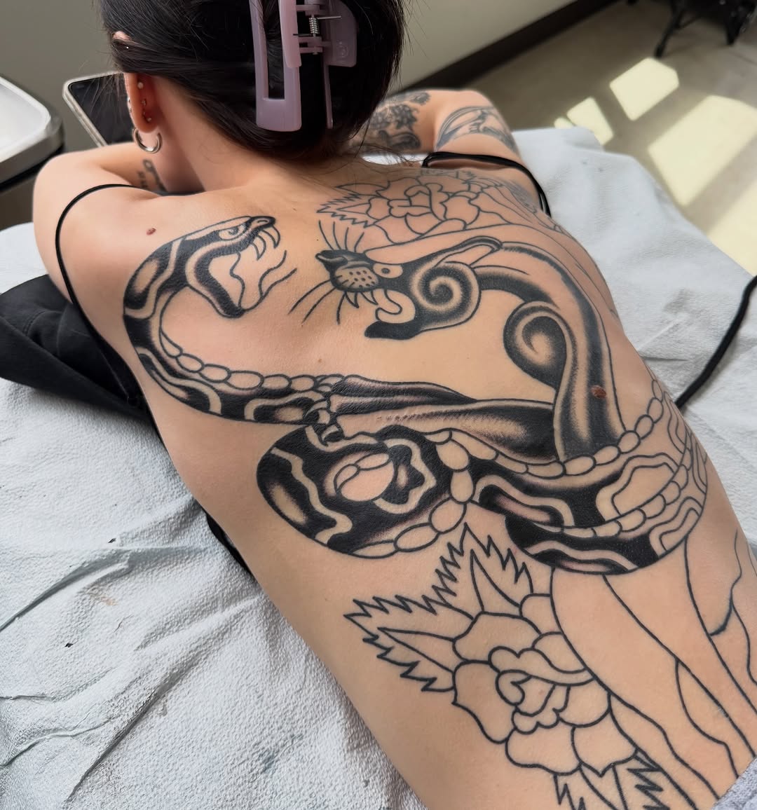 Tattoo by @nickyjudstattoo — japanese_irezumi, blackwork