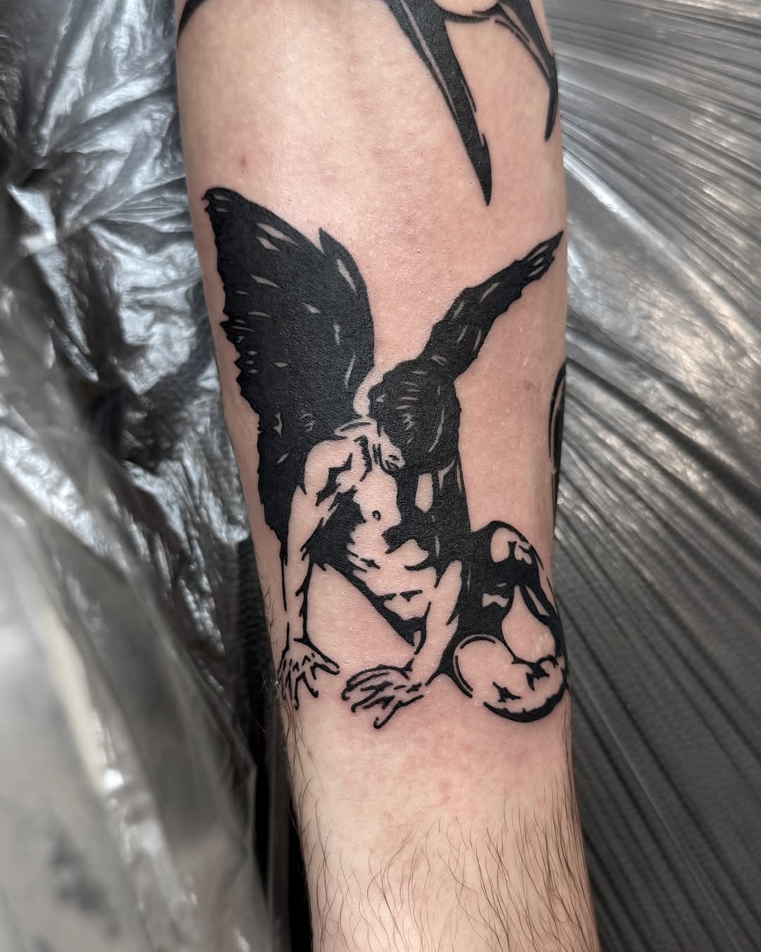 Tattoo by @roniblack_tt — blackwork, illustrative