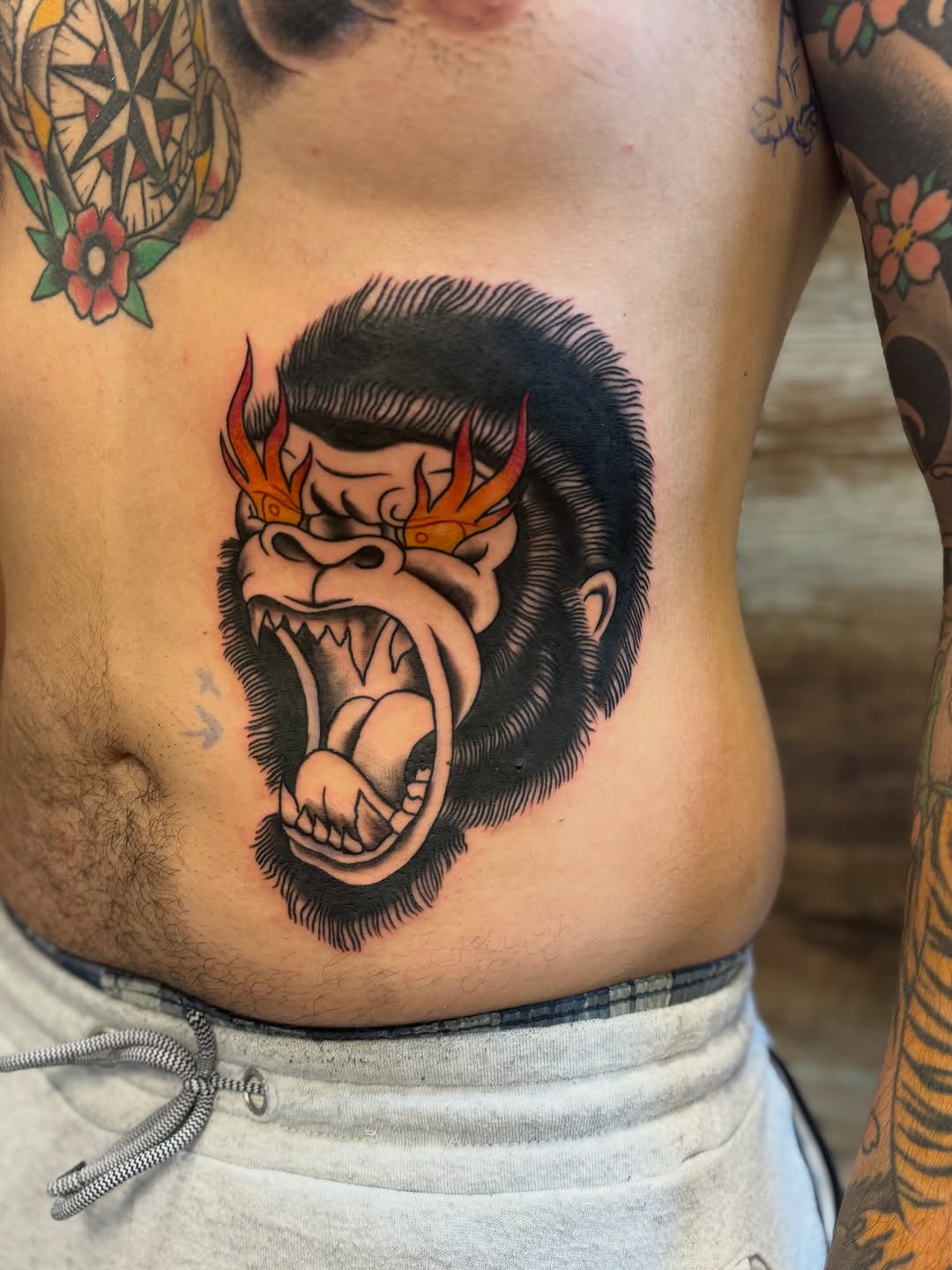Tattoo by @artbyannistyn — american_traditional, black_and_grey