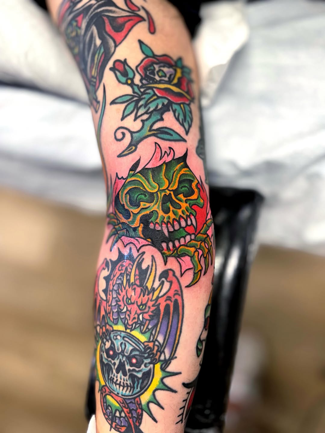 Tattoo by @chrisspriggs — american_traditional, neo_traditional