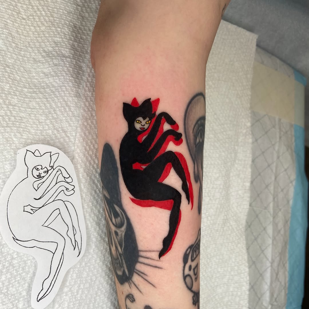 Tattoo by @quinndoskis — blackwork, new_school