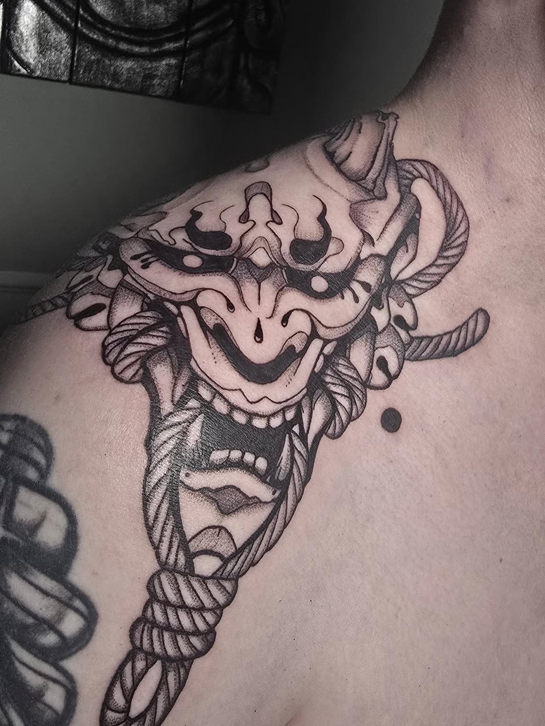 Tattoo by @sabrinamueller.tattoo — japanese_irezumi, black_and_grey
