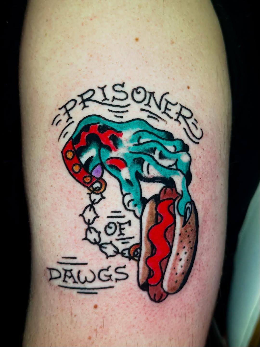 Tattoo by @frankie.ftw — american_traditional, lettering_script