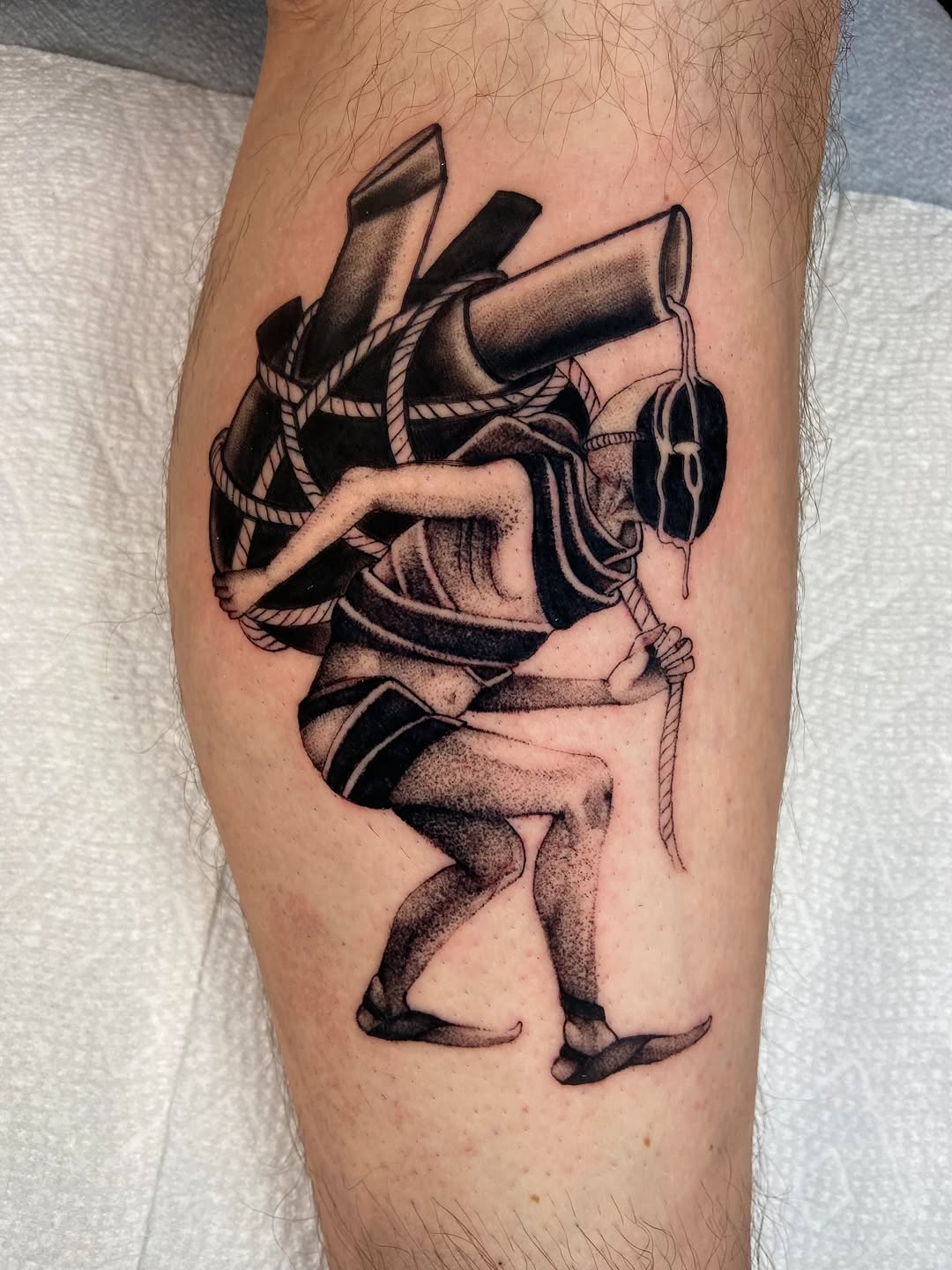 Tattoo by @quinndoskis — black_and_grey, dark_realism