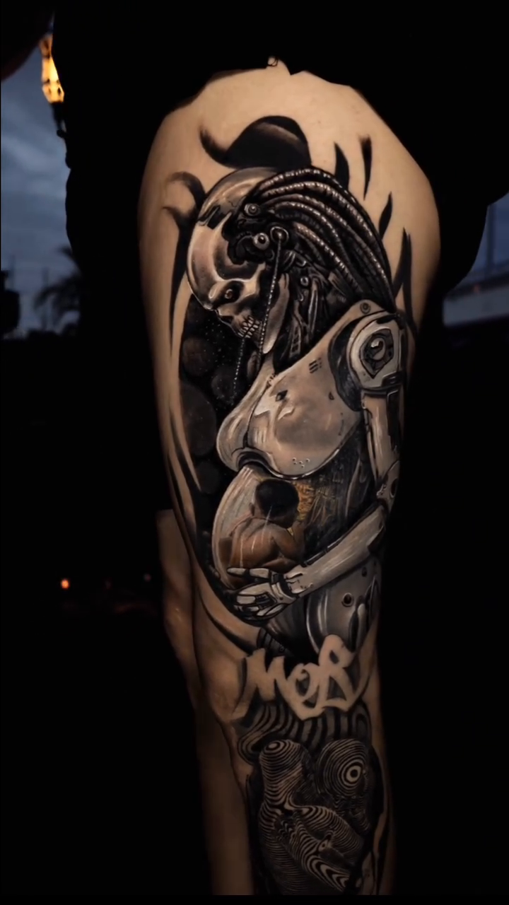 Tattoo by @pango_tattoo β dark_realism, black_and_grey