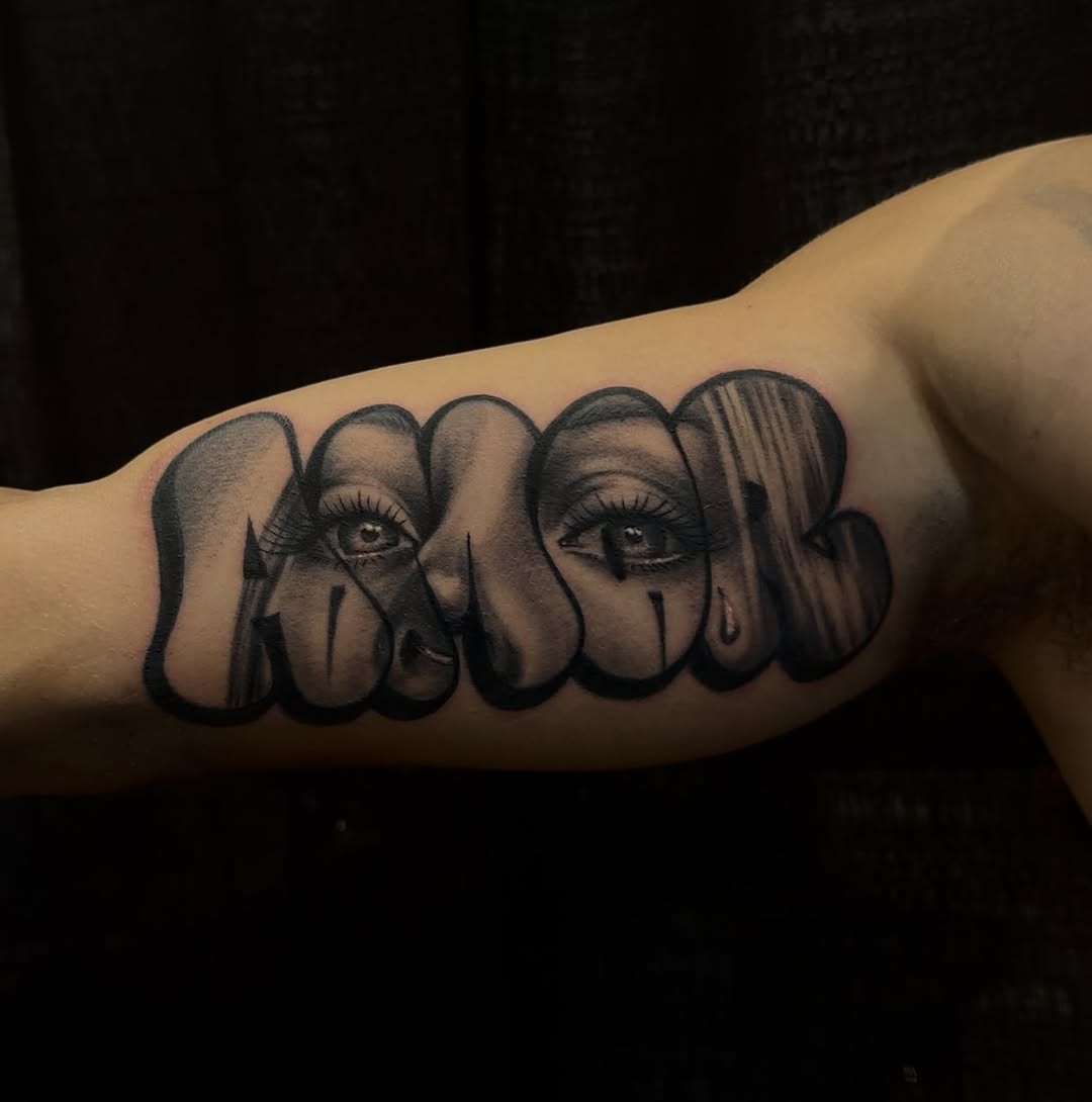 Tattoo by @angelbabyj.tattoos — lettering_script, realism