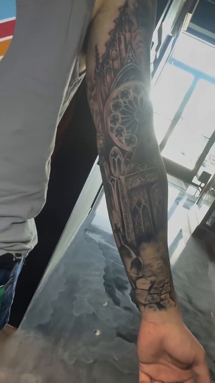 Tattoo by @vonmactattoos — realism, black_and_grey