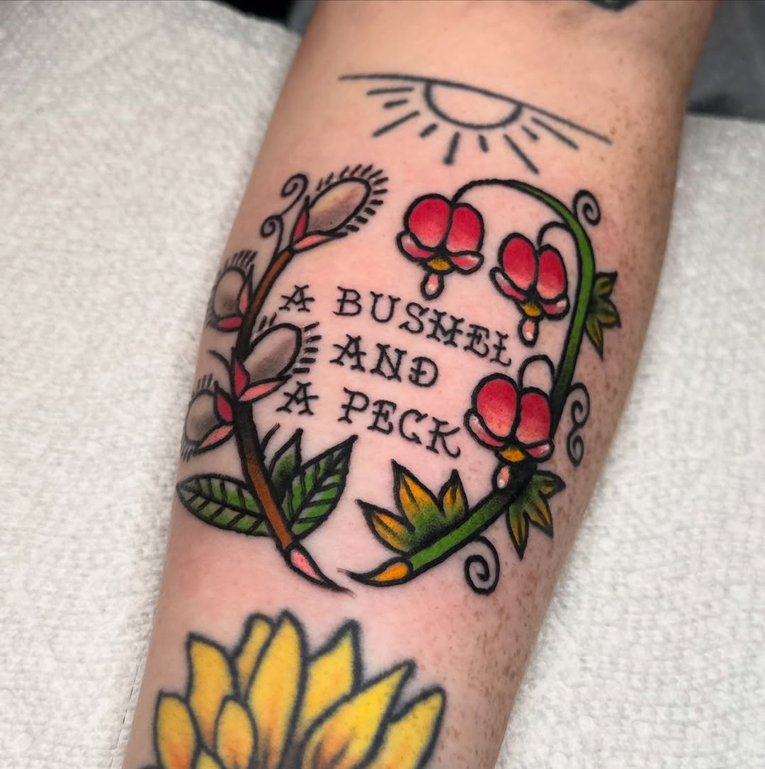 Tattoo by @lindsayloutat2 — american_traditional, lettering_script