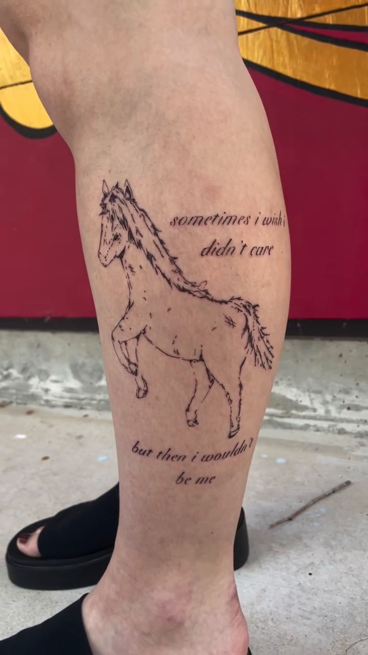 Tattoo by @pajama.hat_tats — fine_line, lettering_script