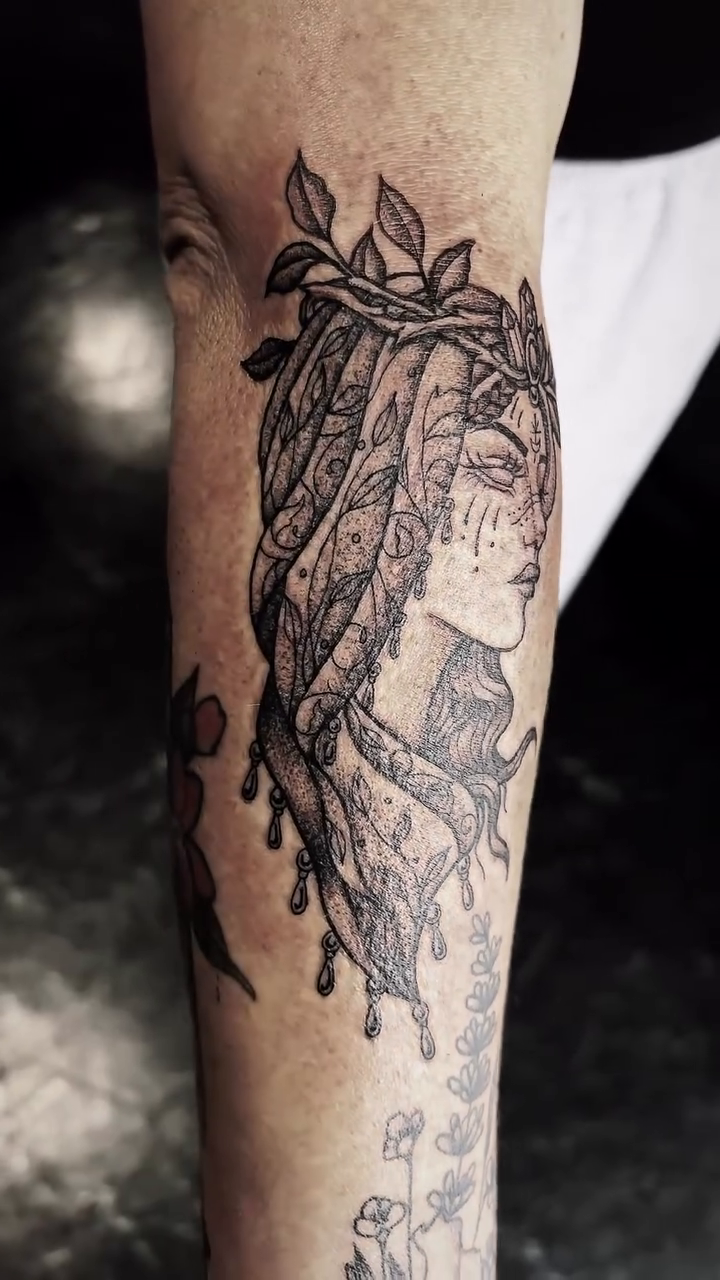 Tattoo by @mac.tatts โ black_and_grey, realism