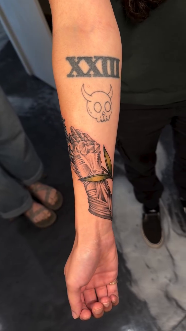 Tattoo by @krookedtattoos โ fine_line, black_and_grey