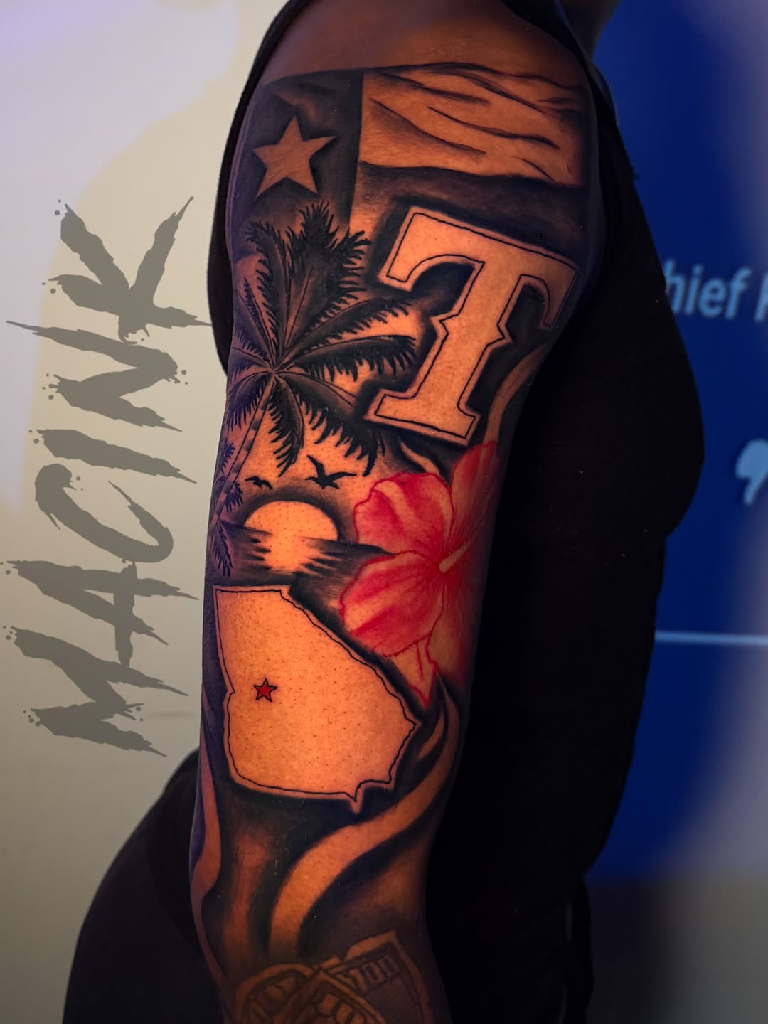 Tattoo by @macink__ — black_and_grey, realism