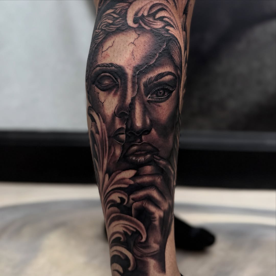 Tattoo by @syitattoos — realism, black_and_grey