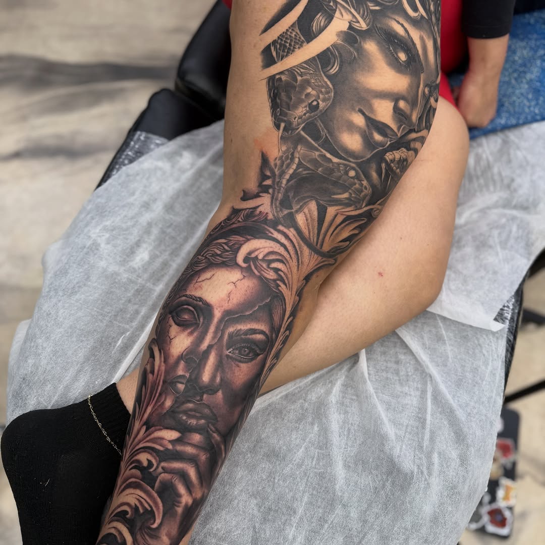 Tattoo by @syitattoos — realism, black_and_grey