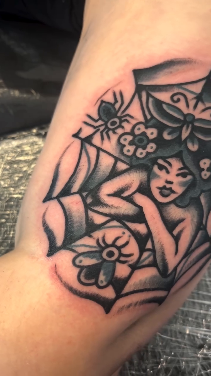 Tattoo by @greenup.tat2 — neo_traditional, black_and_grey