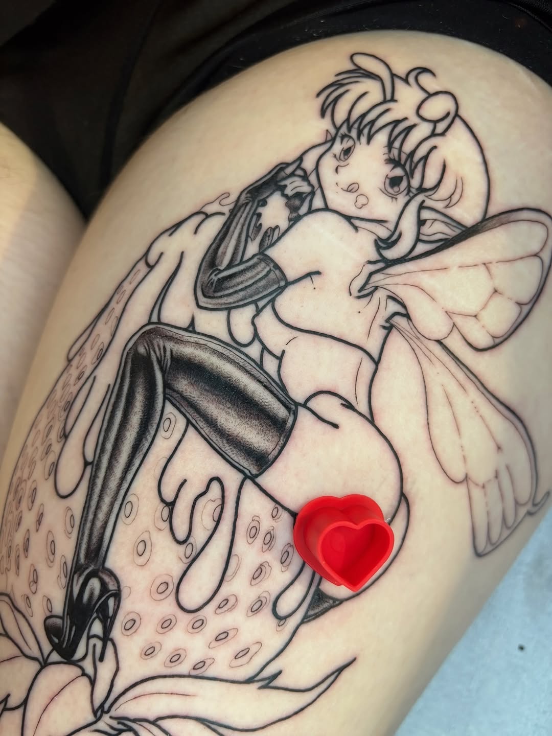 Tattoo by @toriwartooth — anime, fine_line