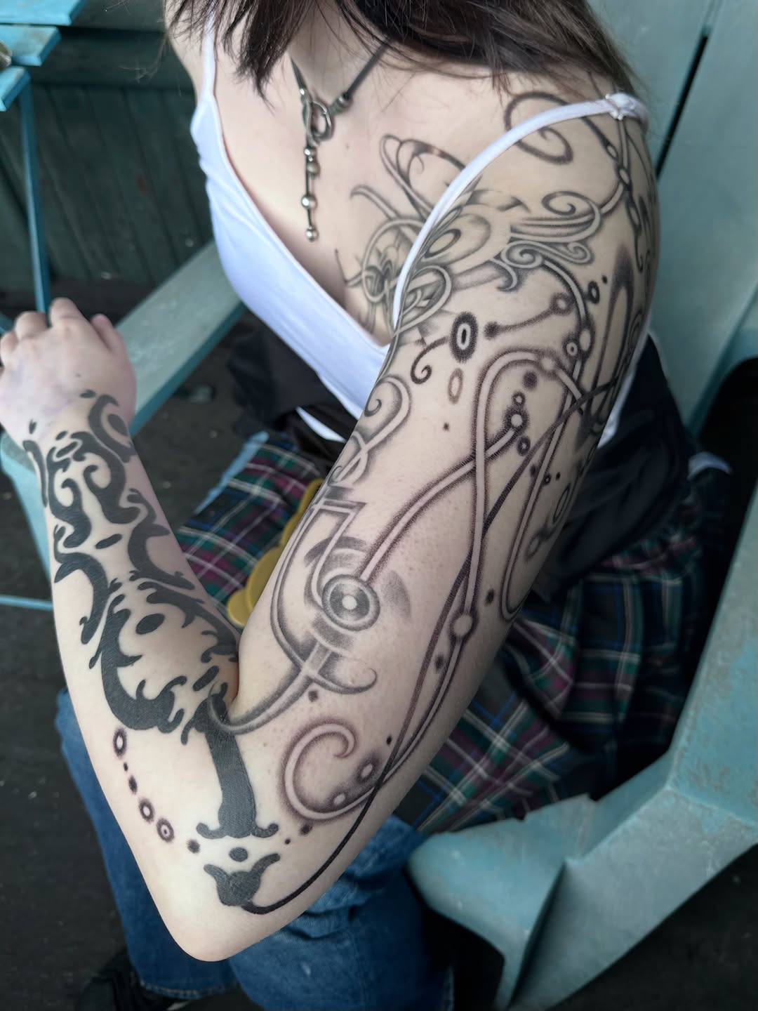 Tattoo by @7bugin7thdimension โ black_and_grey, ornamental