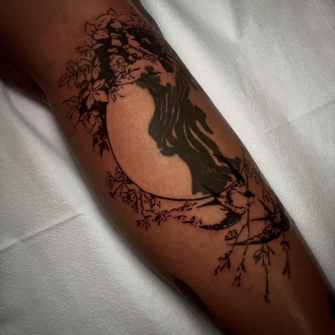 Tattoo by @unknownliquids — black_and_grey, illustrative