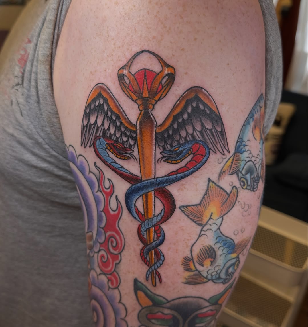 Tattoo by @purplesticky — american_traditional, neo_traditional