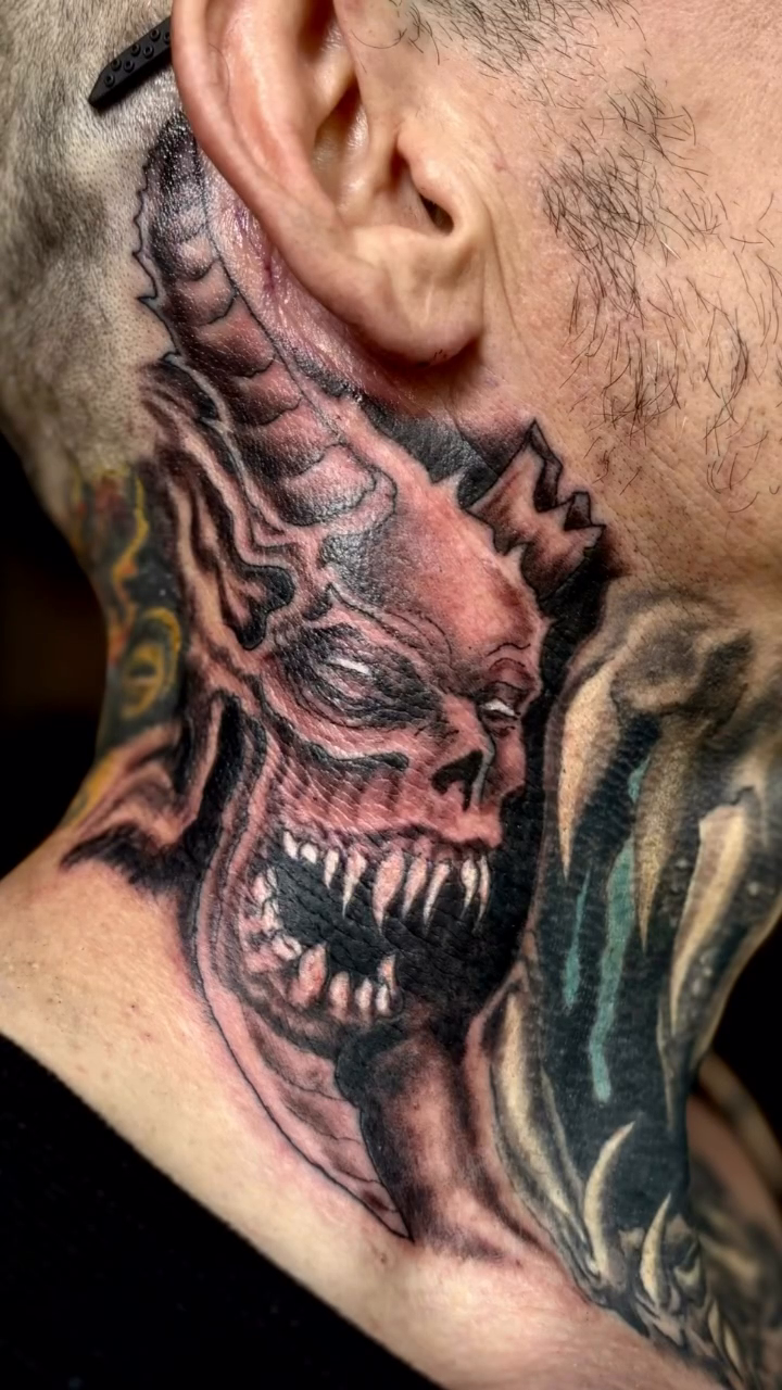 Tattoo by @dannyleeart — dark_realism, black_and_grey